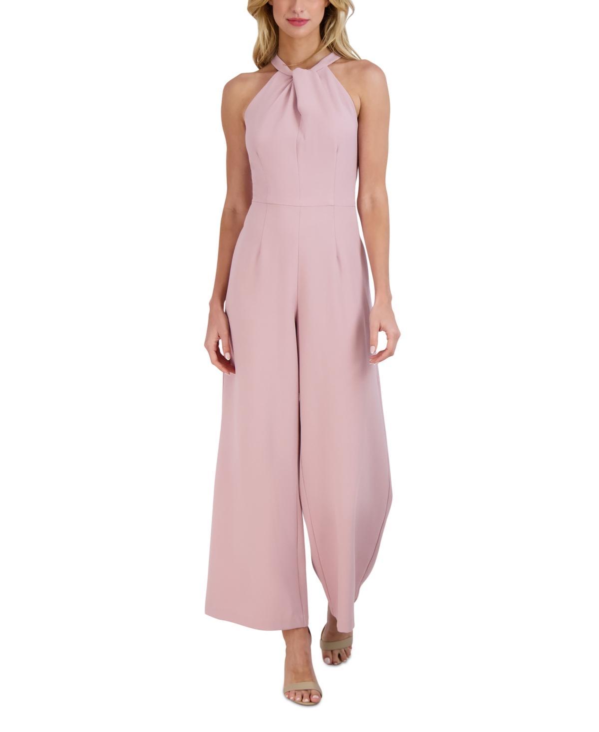 julia jordan Twist-Front Halter Jumpsuit Product Image