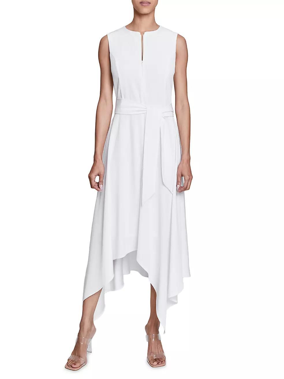 Natasha Belted Asymmetric Maxi Dress Product Image