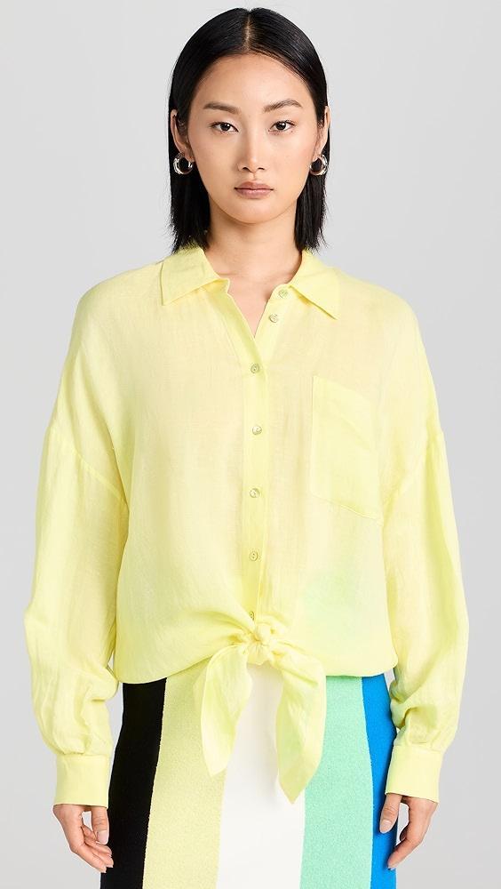 L'AGENCE Talitha Tie Blouse | Shopbop Product Image