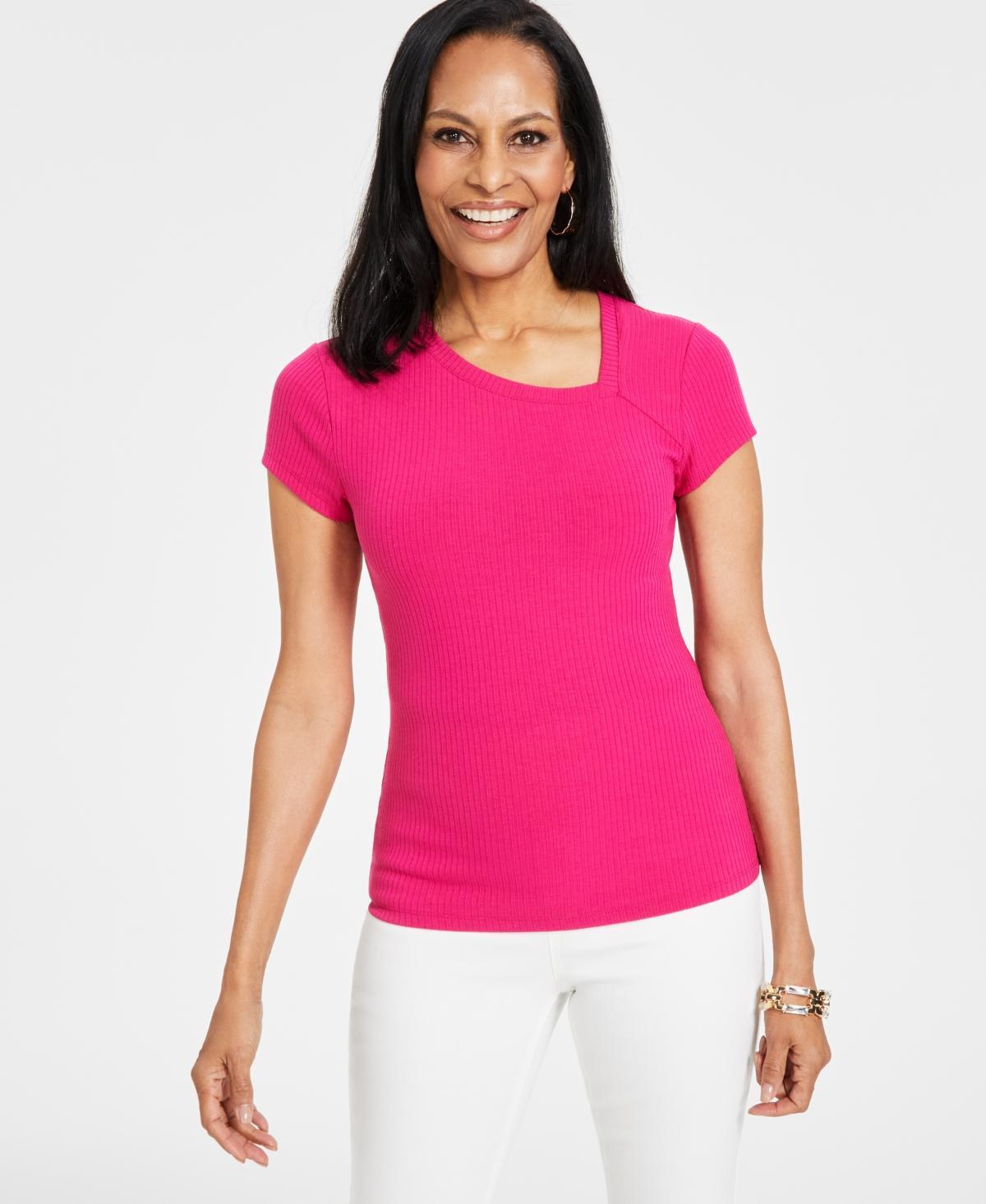 I.n.c. International Concepts Womens Asymmetrical T-Shirt, Created for Macys Product Image