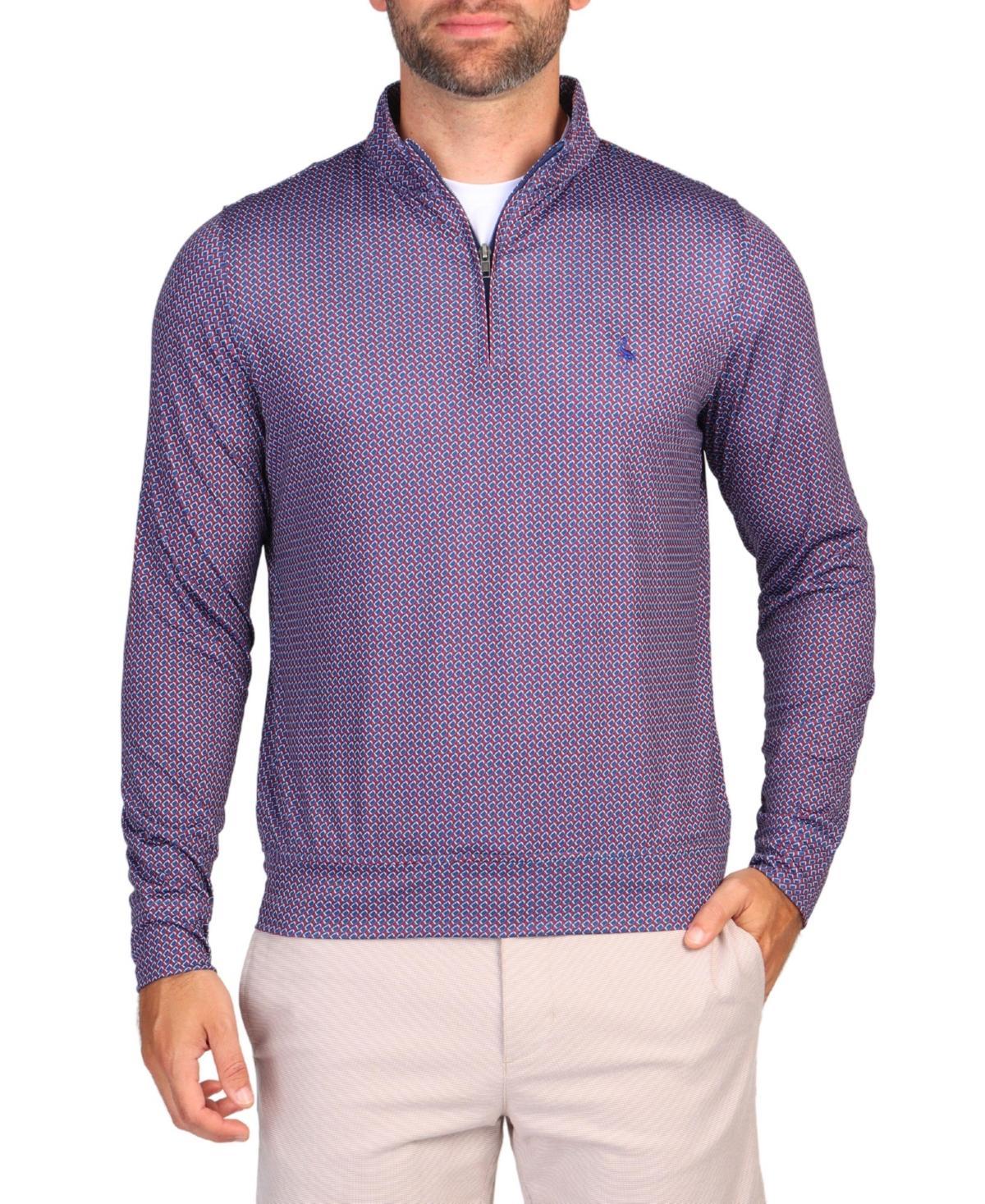 Tailorbyrd Mens Footballs Printed Performance Quarter Zip Product Image