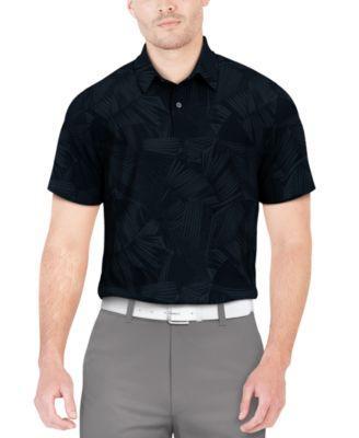 Pga Tour Mens Stretch Moisture-Wicking Palm-Print Golf Polo Shirt Product Image