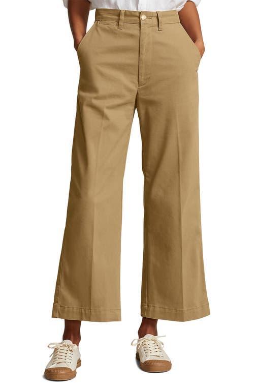 Womens Cotton-Blend Wide-Leg Pants Product Image