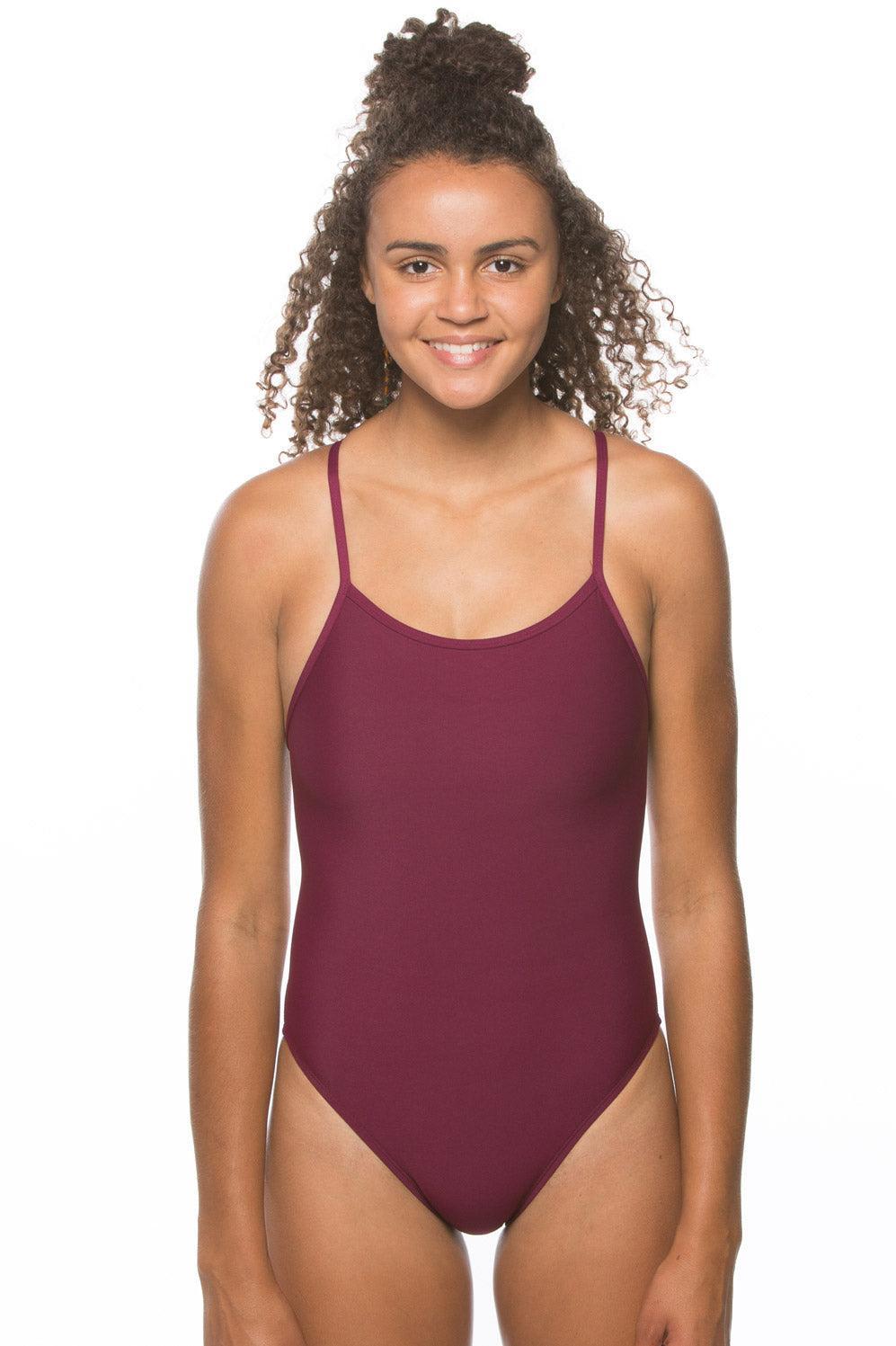 Drew Swim Onesie - Cabernet Female Product Image