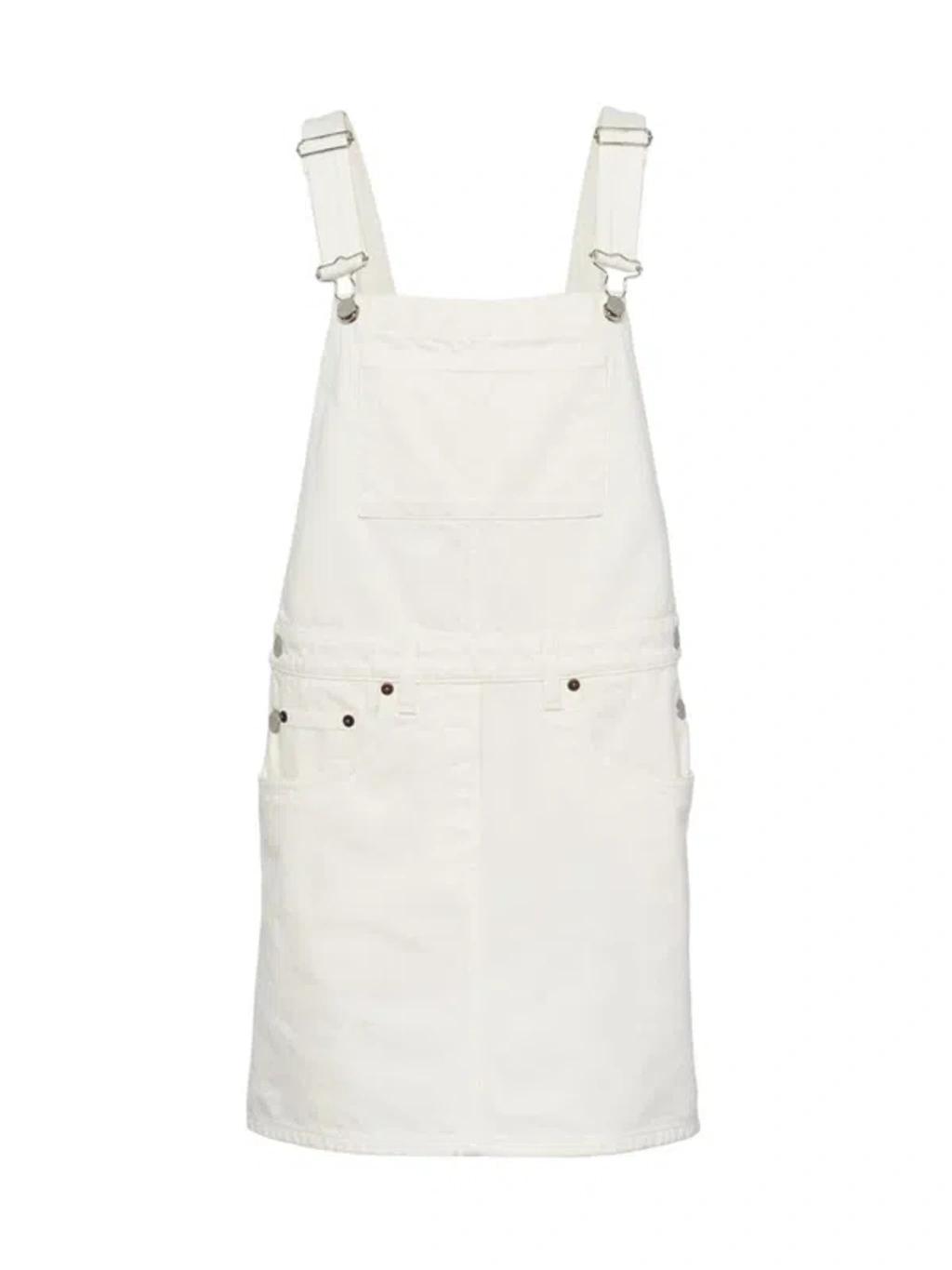 Denim overall mini-dress Product Image