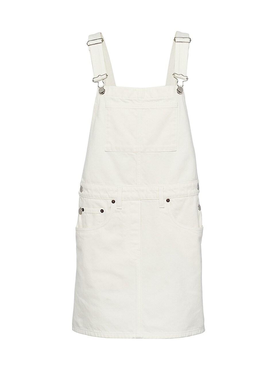 Womens Denim Overall Mini-Dress Product Image