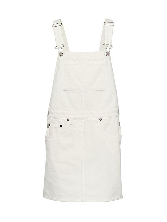 Womens Denim Overall Mini-Dress Product Image