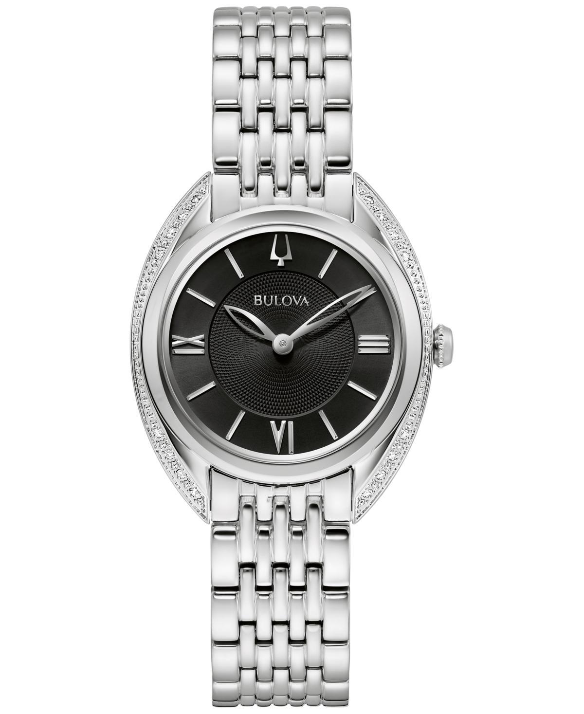 Bulova Womens Classic Diamond (1/10 ct. t.w.) Stainless Steel Bracelet Watch 30mm, A Macys Exclusive Product Image