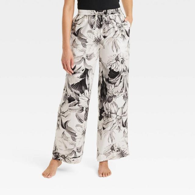 Women's Cotton Blend Pajama Pants - Stars Above™ Black/White/Floral M Product Image