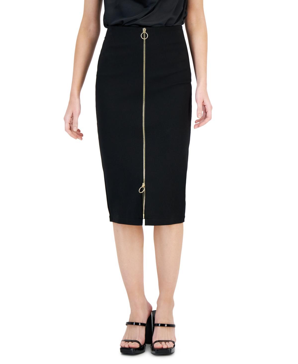 I.n.c. International Concepts Womens Ponte Zip-Front Pencil Skirt, Created for Macys Product Image