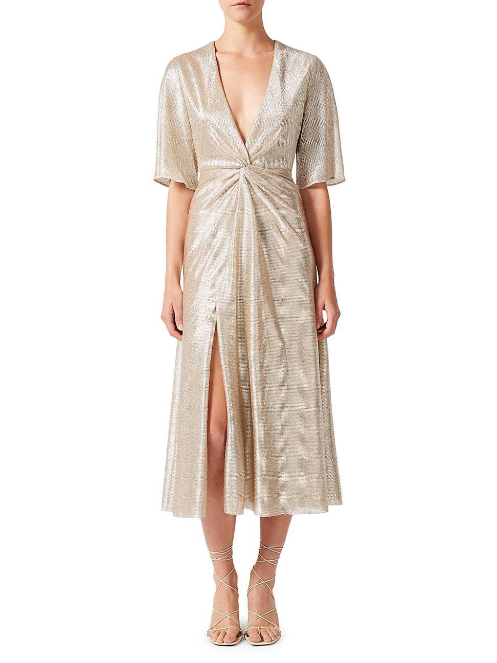 Womens Stella Metallic Knotted Dress Product Image