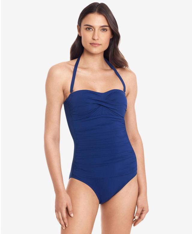 Lauren Ralph Lauren Womens Twist Bandeau Underwire One-Piece Swimsuit Product Image