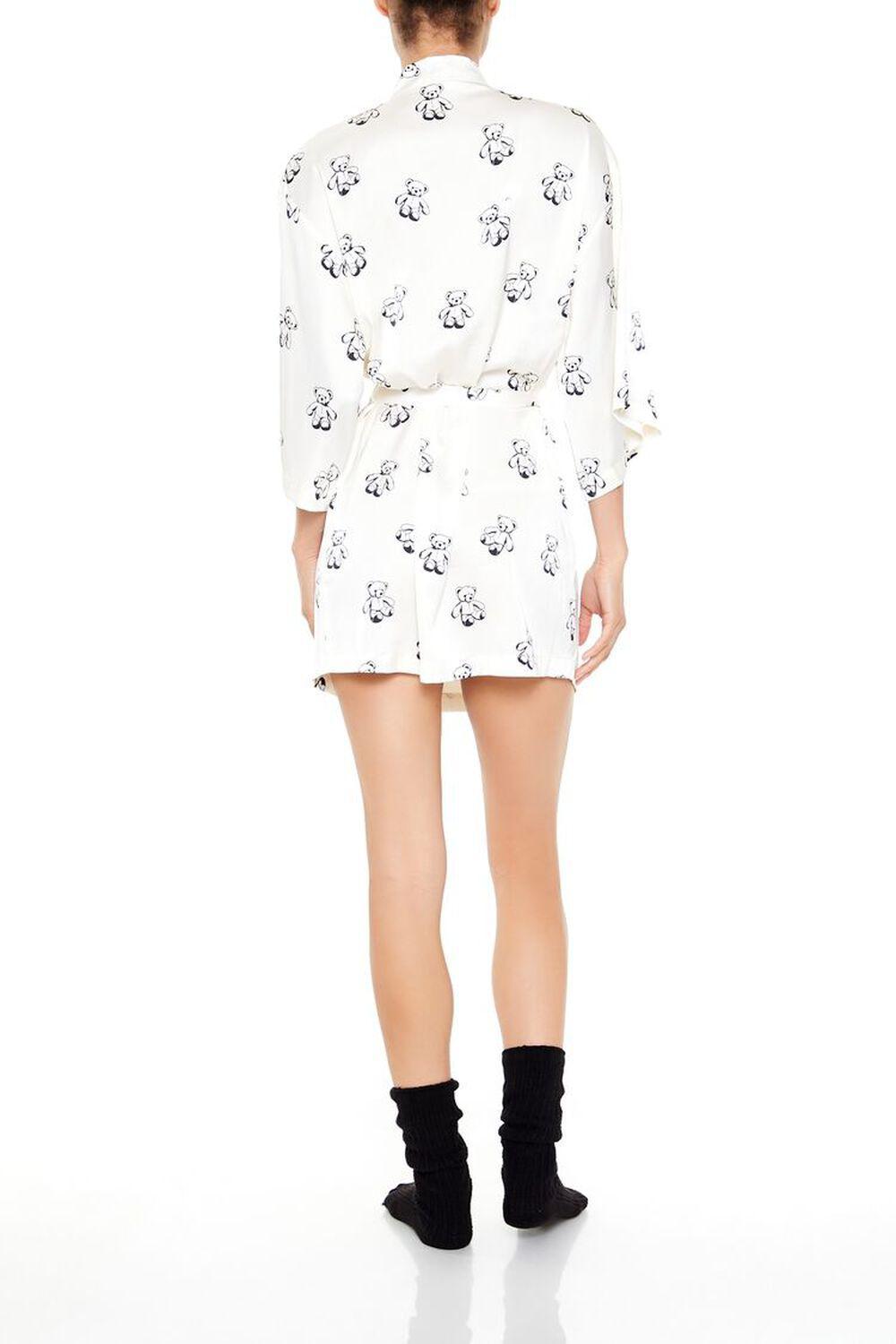 Teddy Bear Print Tie-Waist Robe | Forever 21 Product Image