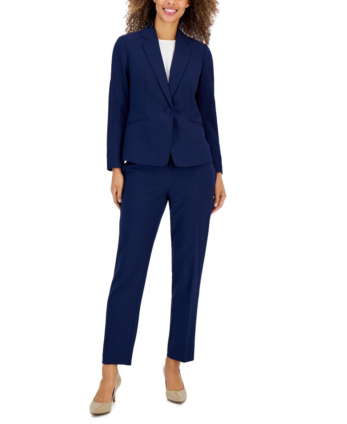 Le Suit Womens Crepe One-Button Pantsuit, Regular & Petite Sizes Product Image