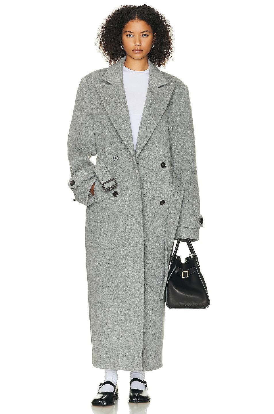 Bold Shoulder Long Coat Product Image