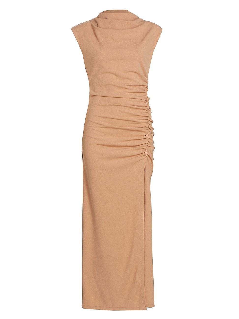 Womens Robin Ruched Sleeveless Midi-Dress Product Image