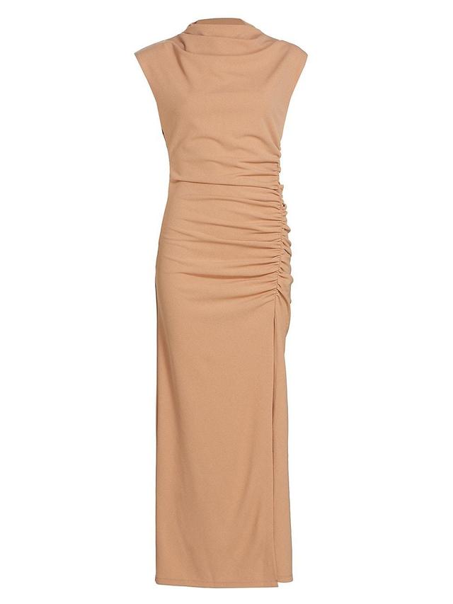 Womens Robin Ruched Sleeveless Midi-Dress Product Image