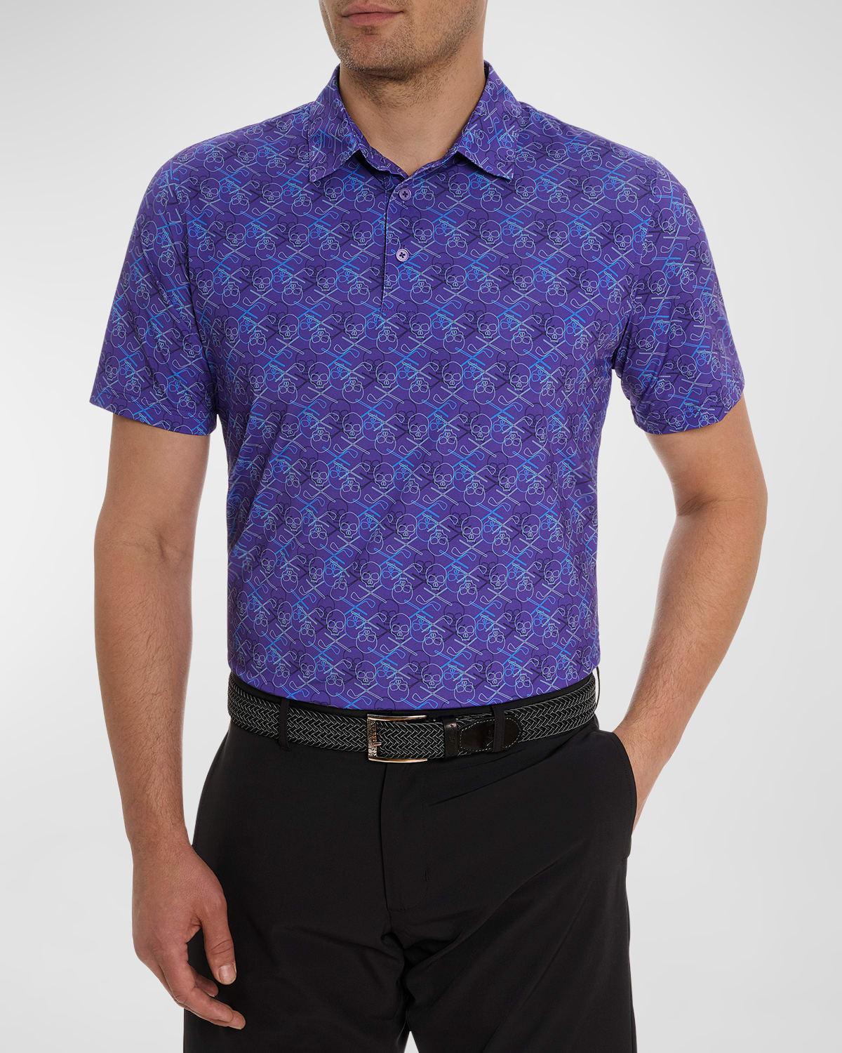 Mens Iron Skull 2 Stretch Polo Shirt Product Image