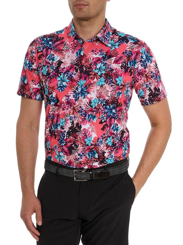 Mens Island Time Graphic Polo Shirt Product Image