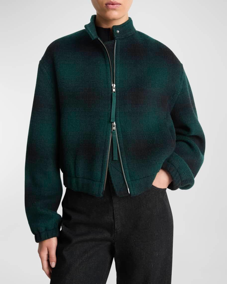 Shadow Plaid Bomber Jacket Product Image