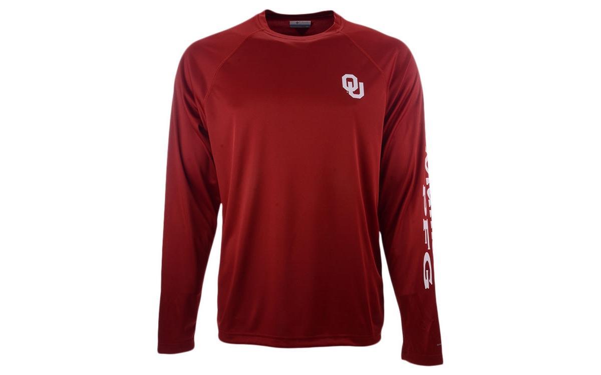 Columbia Men's Collegiate PFG Terminal Tackle Long Sleeve Shirt - Oklahoma- Product Image