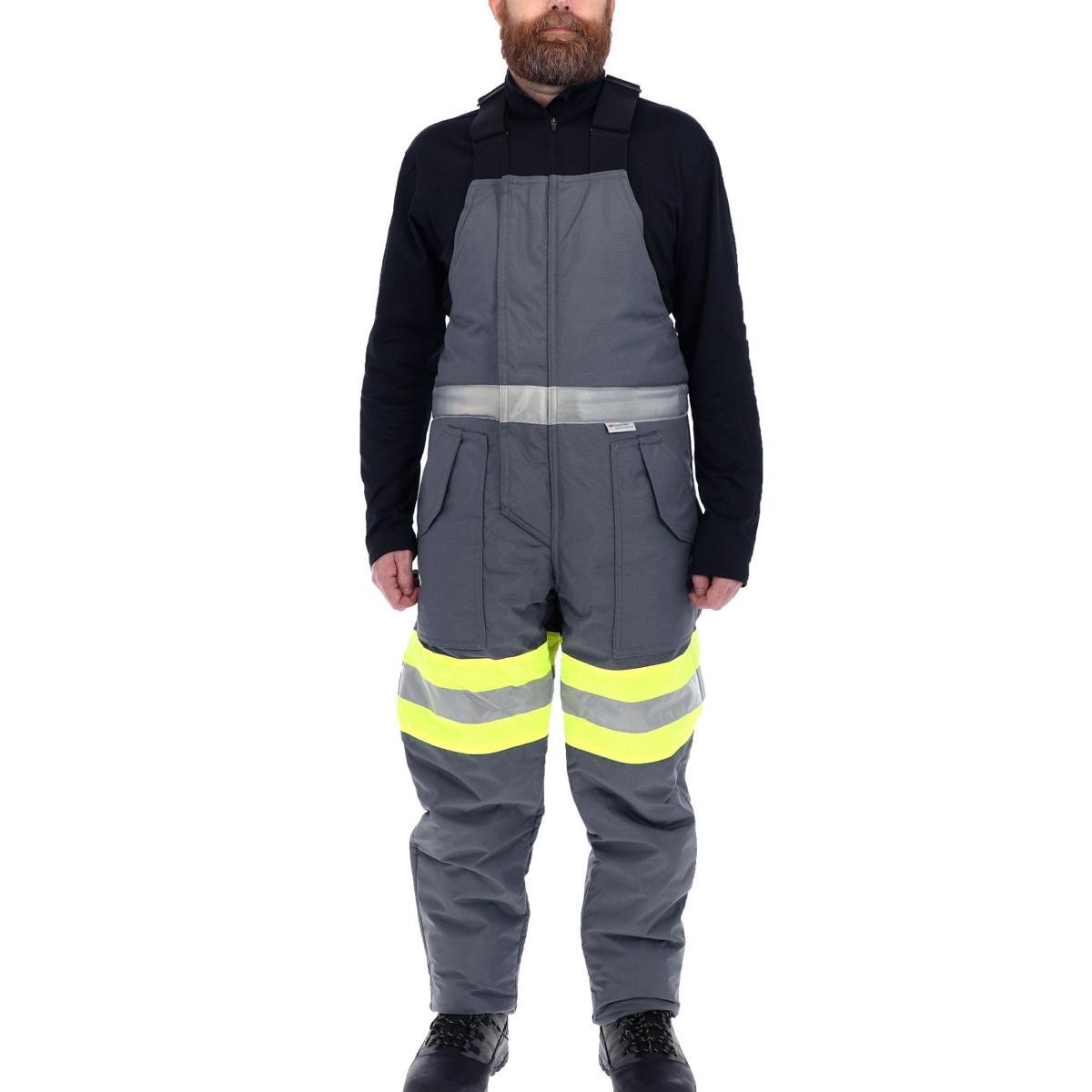 RefrigiWear Mens Freezer Edge Warm Insulated Bib Overalls with Reflective Tape Product Image