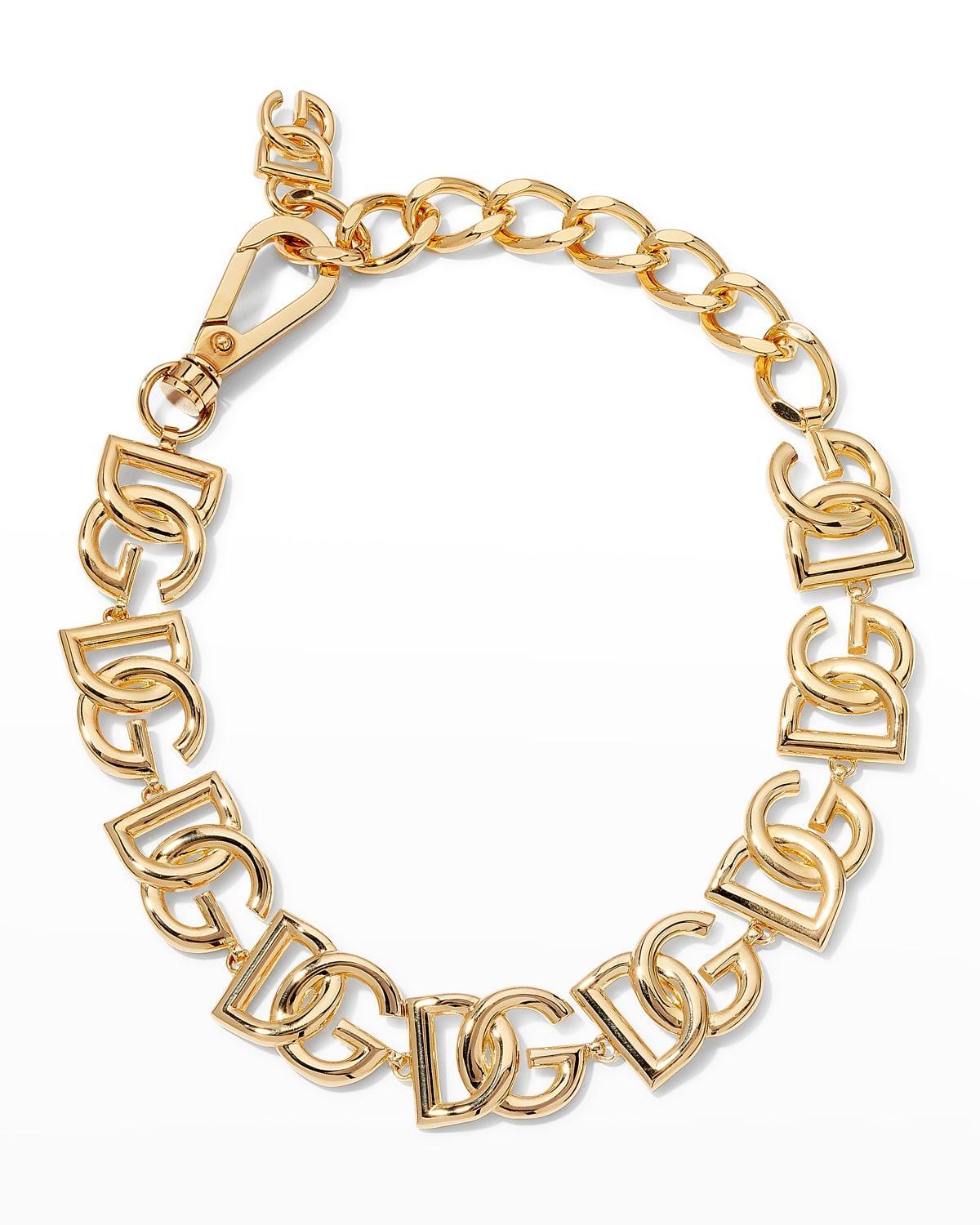 Womens Goldtone Monogram Choker Product Image