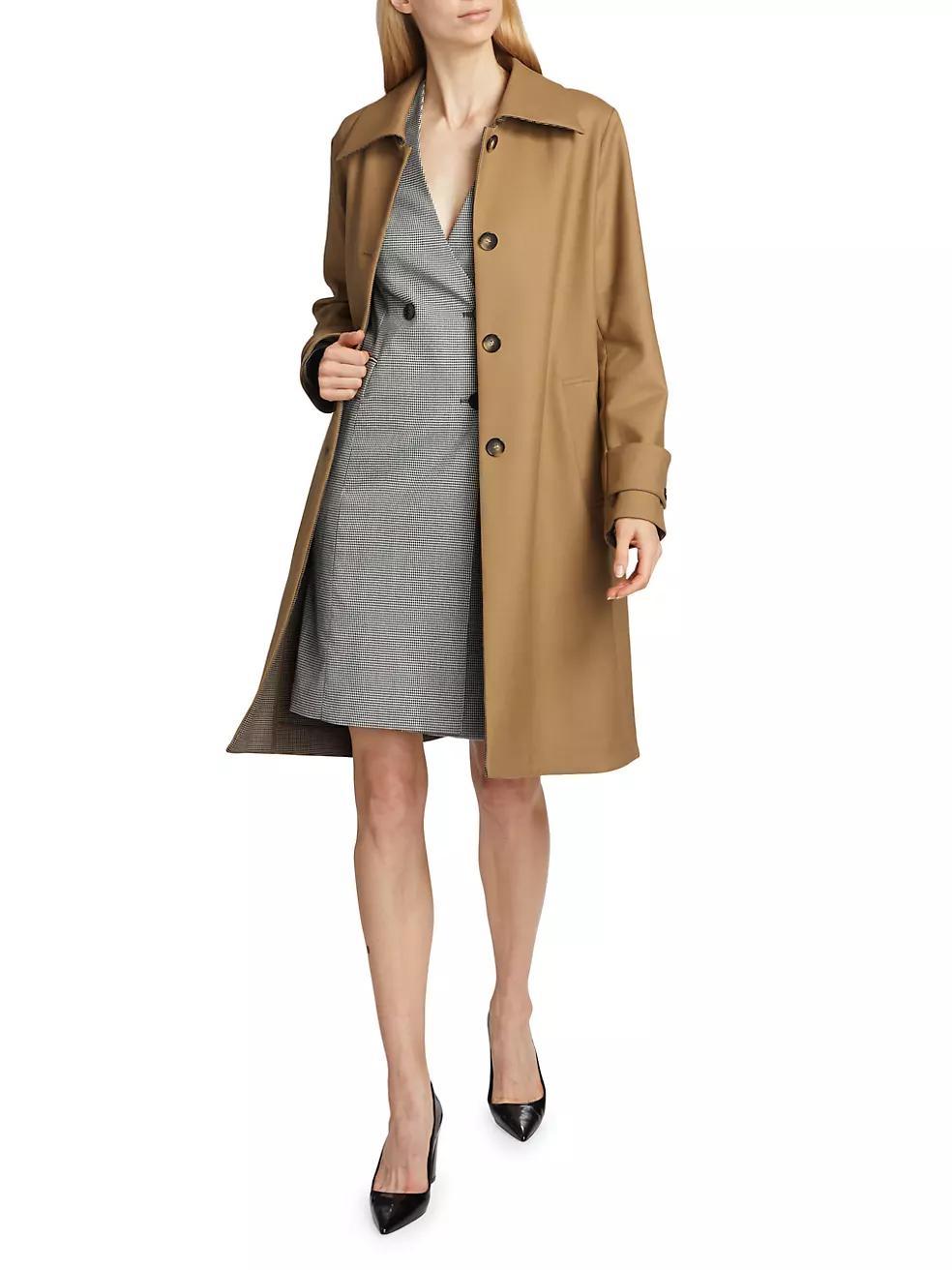 Single-Breasted Wool-Blend Coat Product Image