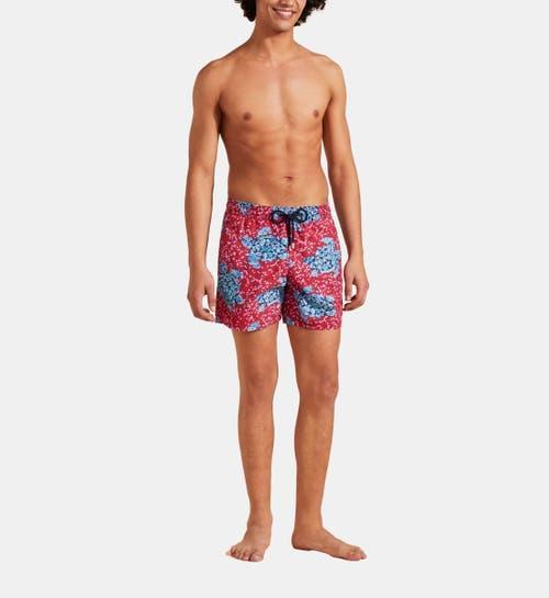 Mens Turtle Sequin Trompe Loeil Swim Trunks Product Image