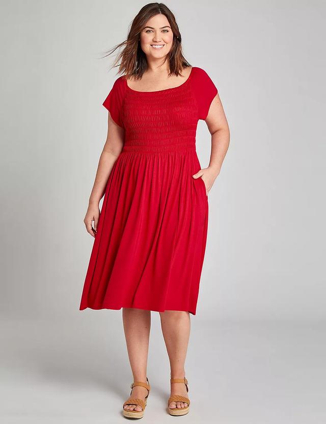 Shirred Swing Dress Dress Product Image