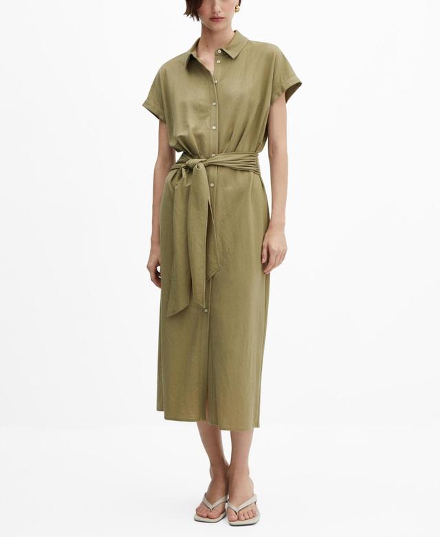 Mango Womens Bow Shirt Dress Product Image