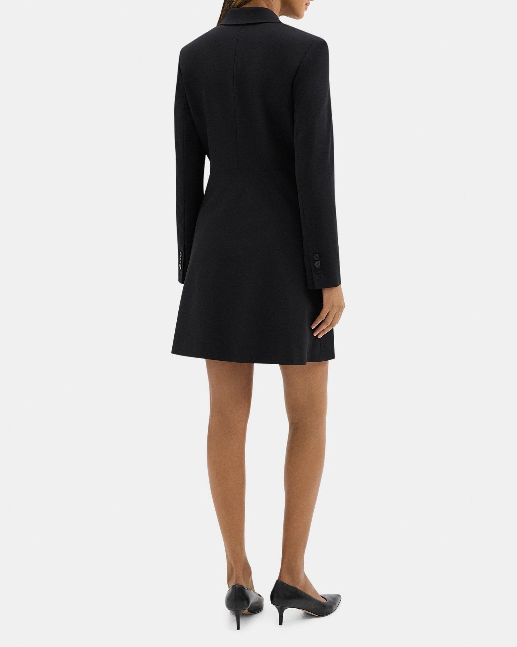 Double-Breasted Blazer Dress in Sevona Stretch Wool Product Image