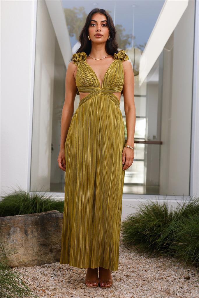 Trust Your Love Maxi Dress Olive Product Image