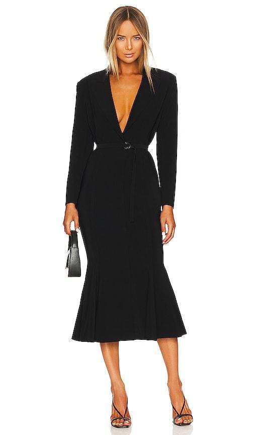 Womens Belted Blazer Midi-Dress Product Image