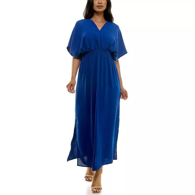 Womens Nina Leonard Goddesss Drape Maxi Dress Product Image