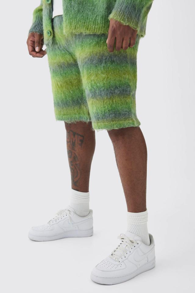 Plus Relaxed Fit Knitted Brushed Shorts | boohooMAN USA Product Image