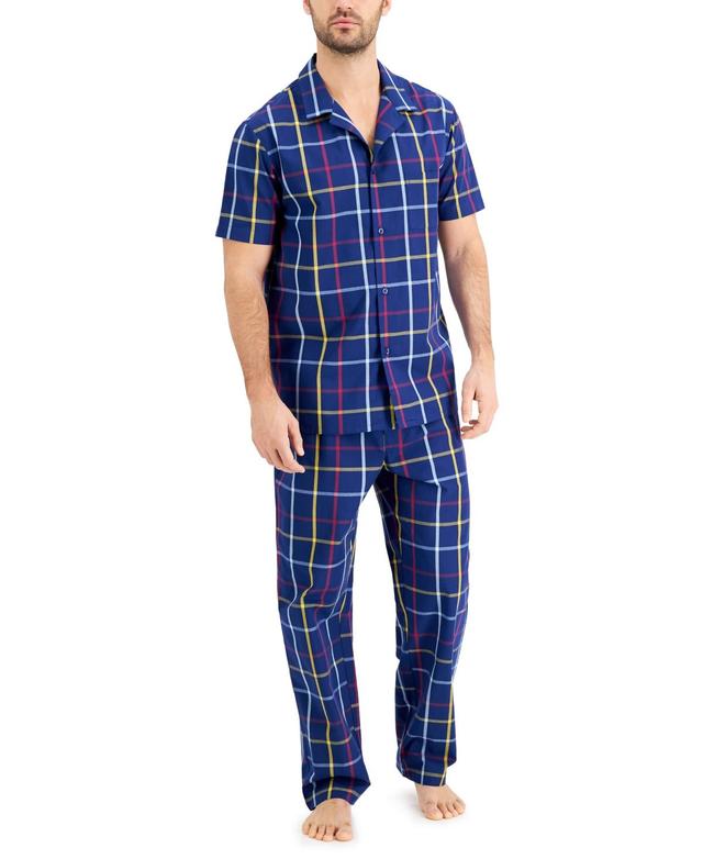 Club Room Mens Plaid Pajama Set, Created for Macys Product Image