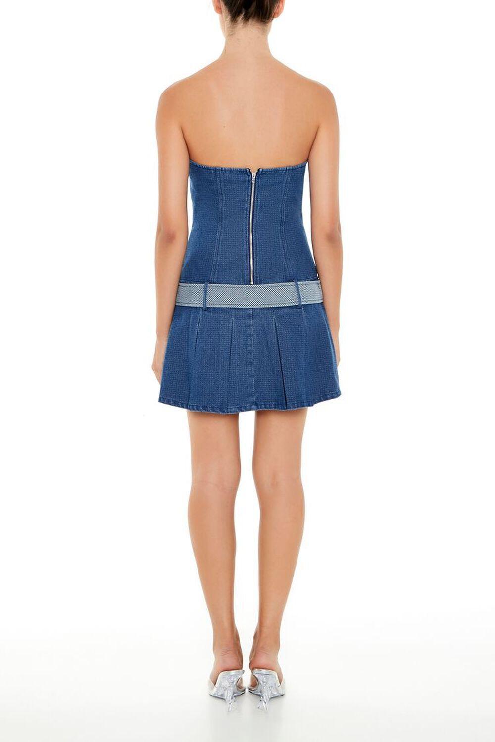 Belted Strapless Denim Mini Dress | Forever 21 Product Image