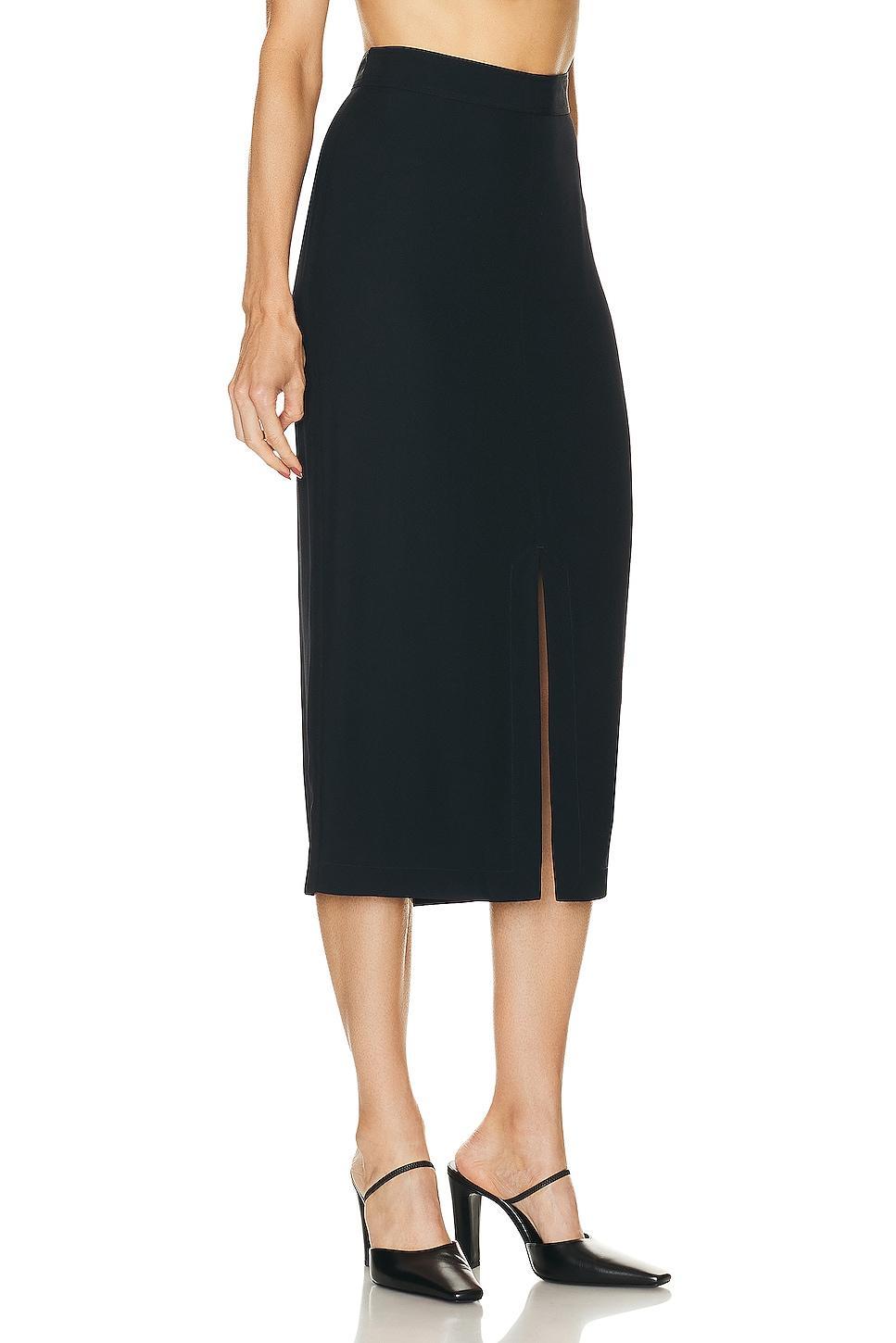 Toteme Front Split Satin Midi Skirt Product Image