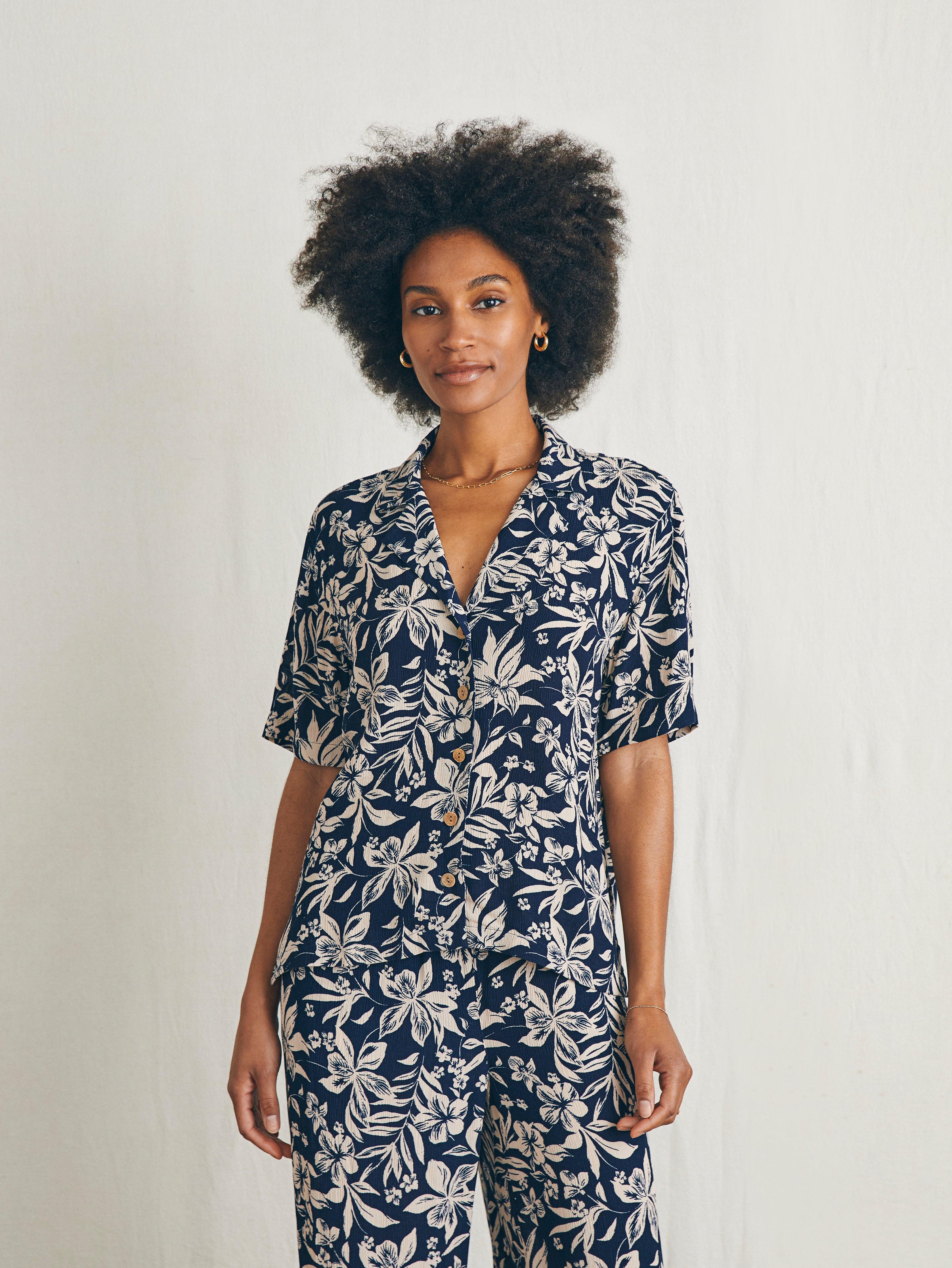 Cabana Camp Shirt - Navy Canopy Floral Female Product Image