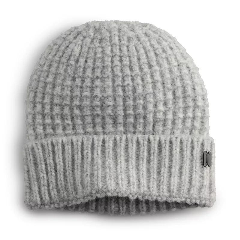 Womens Igloos Textured Loft Beanie Winter Hat, Light Grey Gray product image