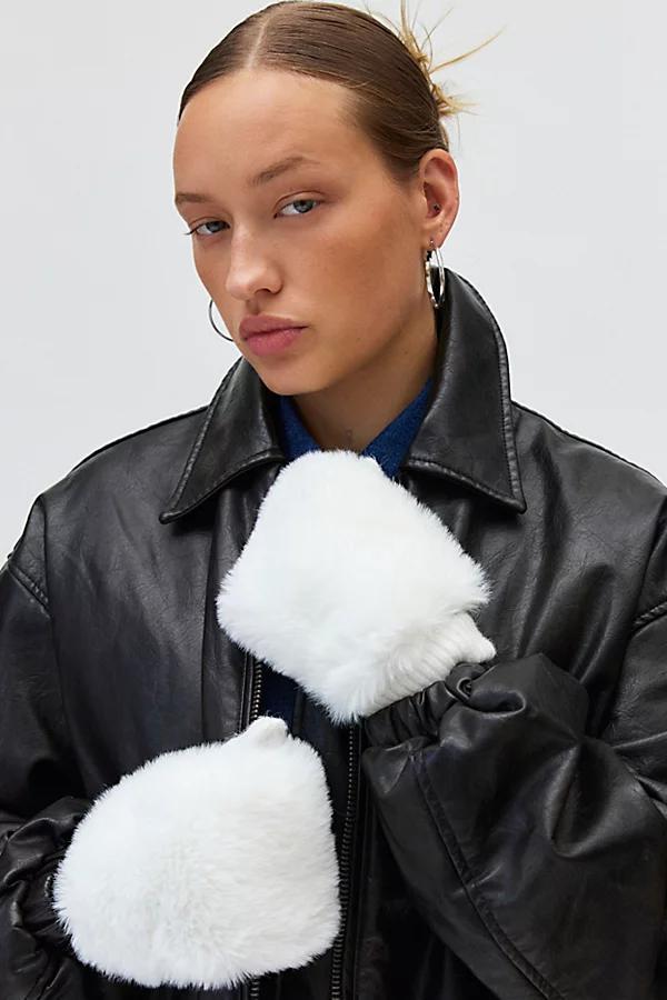 Faux Fur Convertible Mitten Womens at Urban Outfitters Product Image