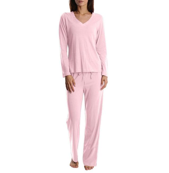 Womens Satin Trim Super Soft Sleep Set Product Image