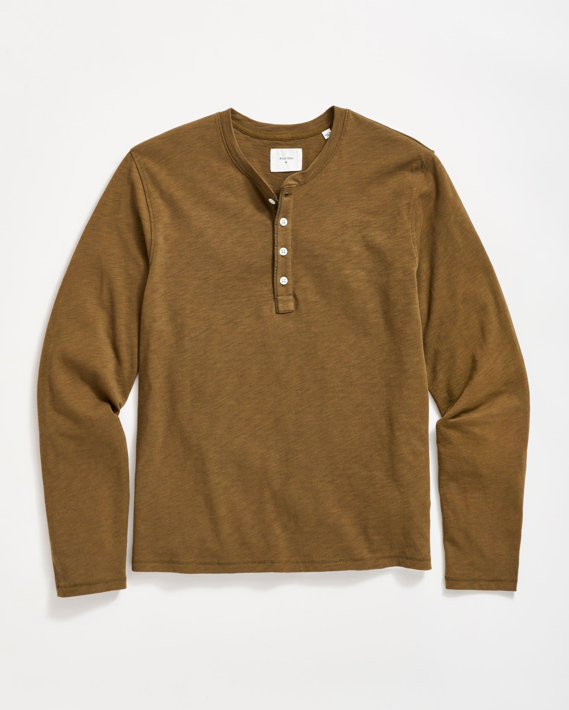 LONG SLEEVE ORGANIC COTTON HENLEY Product Image