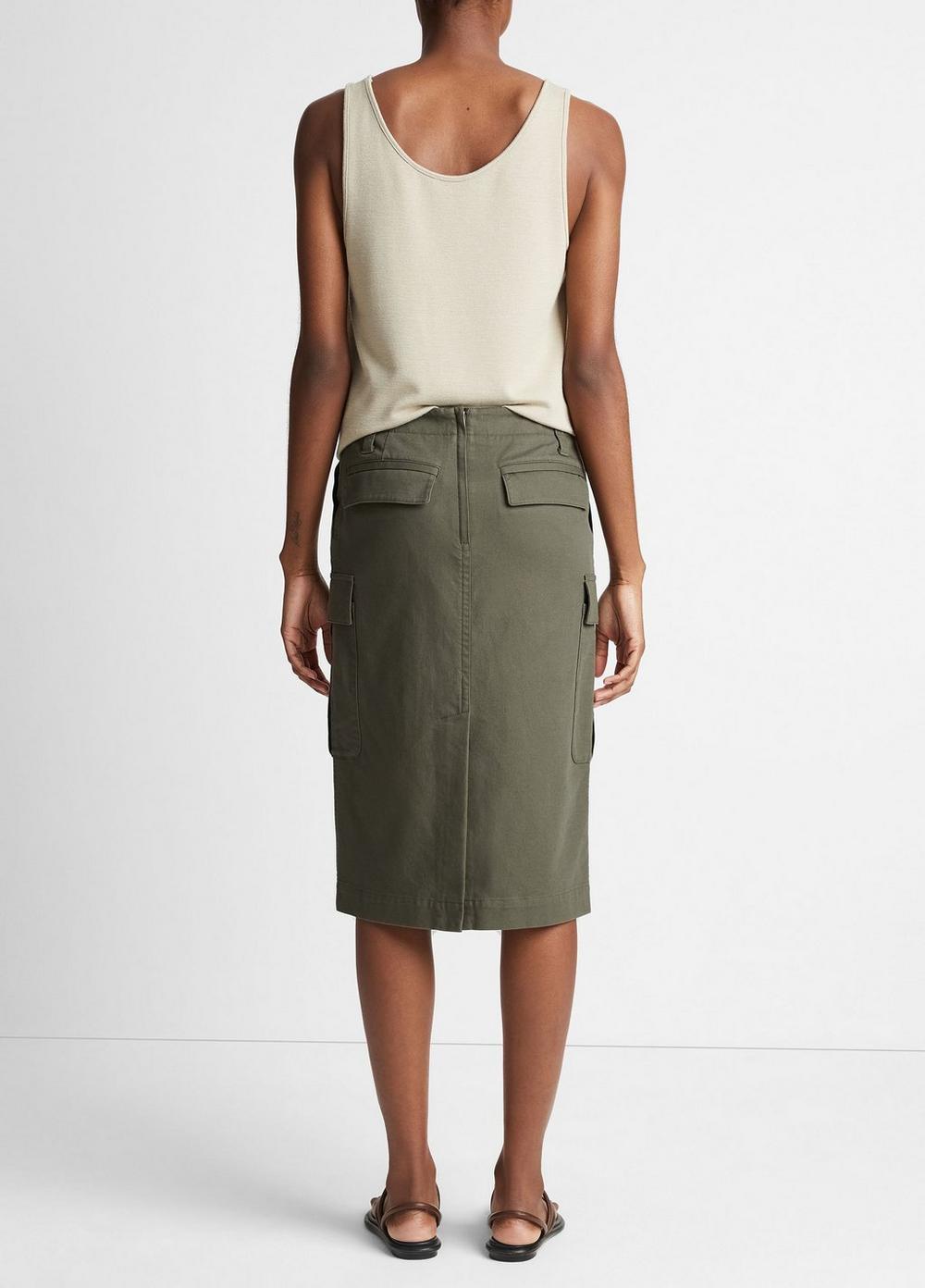 Cotton Low-Rise Utility Cargo Skirt Product Image