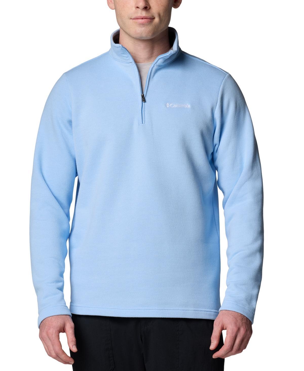 Mens Columbia Hart Mountain Fleece Quarter-Zip Pullover Dark Grey Product Image