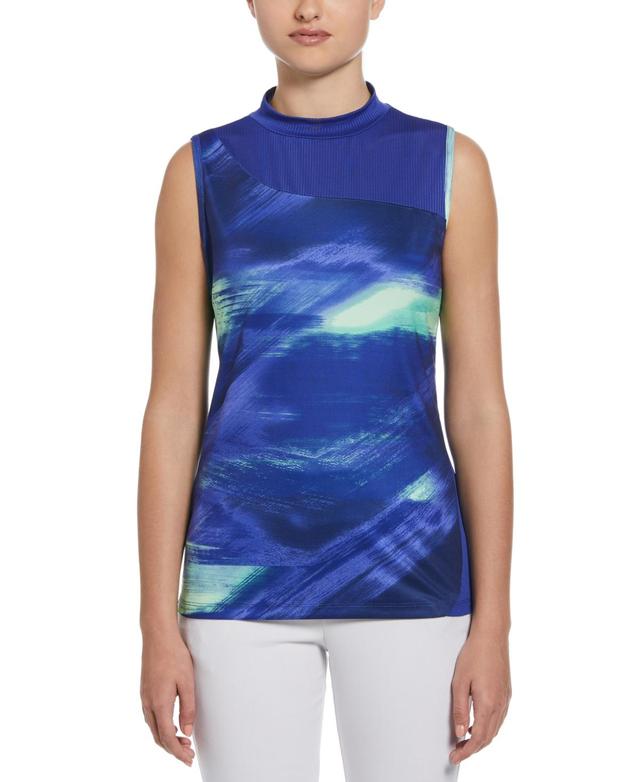 Pga Tour Womens Brushed Abstract Print Sleeveless Golf Shirt Product Image