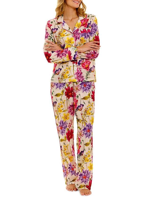 Womens Emma Wind 2-Piece Cotton Pajama Set Product Image