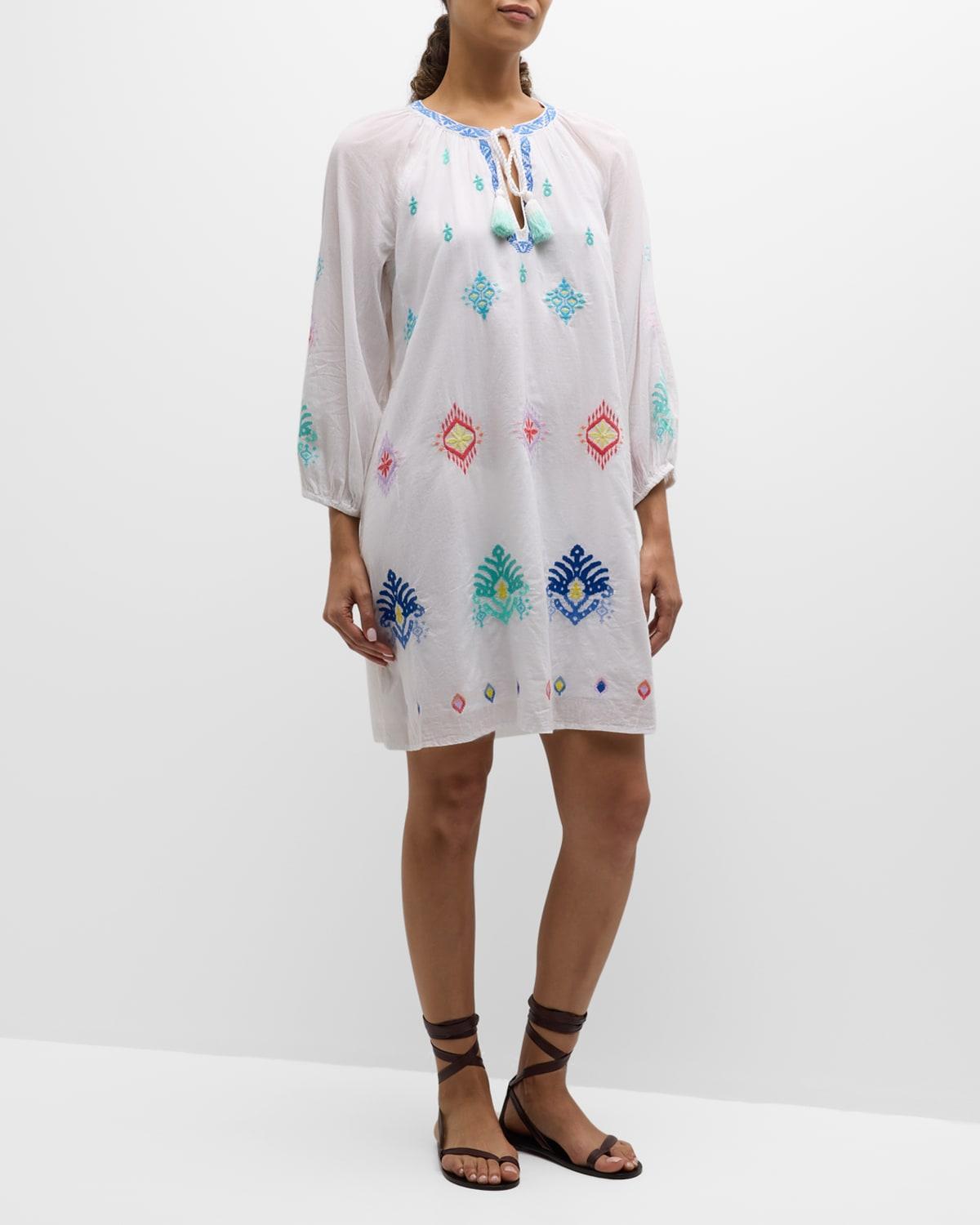 Watercolor Ikat Split-Neck Tunic Product Image