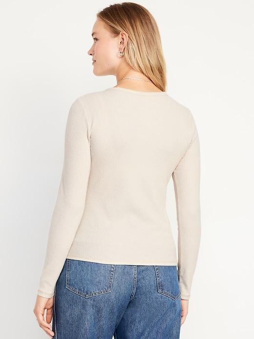 Plush-Knit Long-Sleeve T-Shirt Product Image